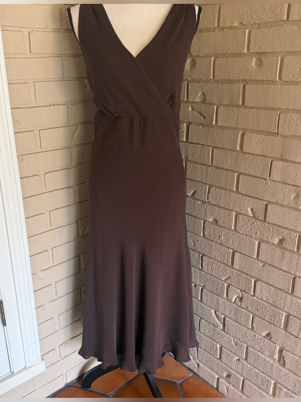 Vintage Chadwicks 100% Silk Midi Slip Dress Size 16 Y2K Woodland Fairy Autumnal